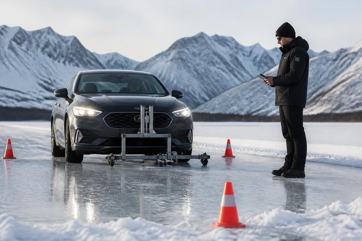 Winter tire performance testing metrics