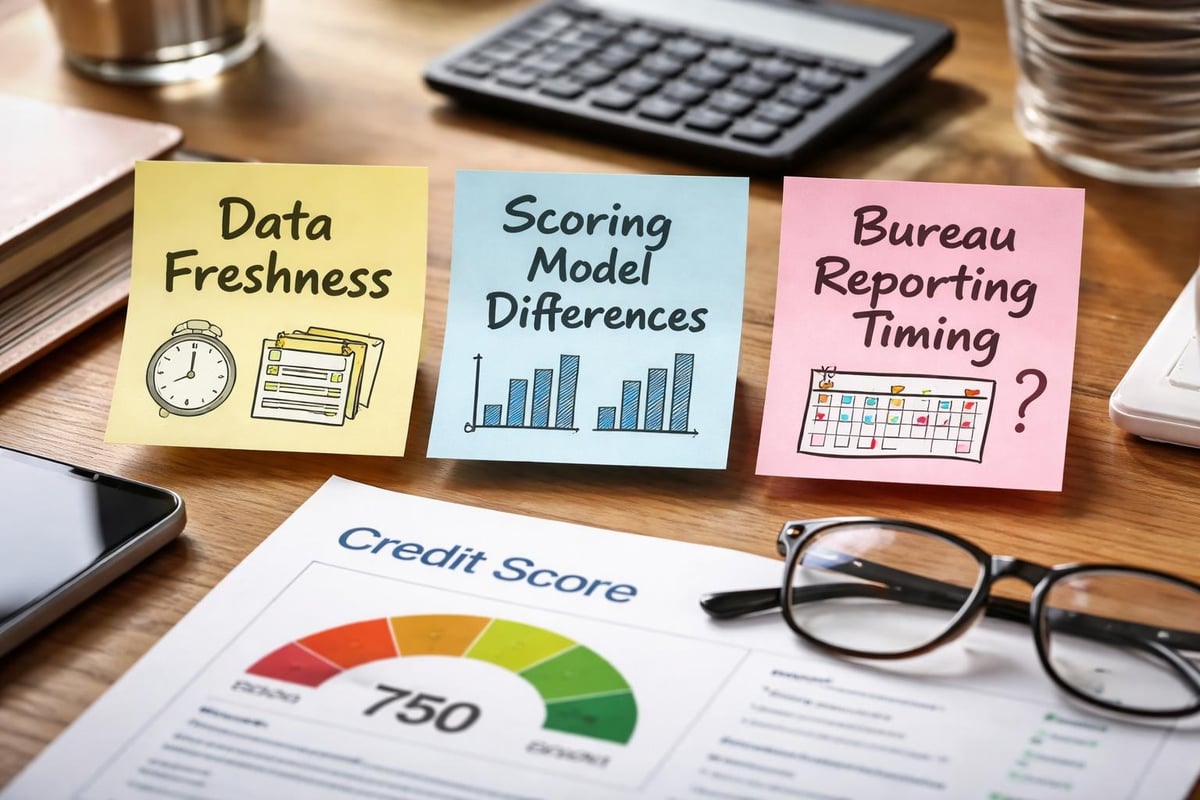 Credit score simulator accuracy factors