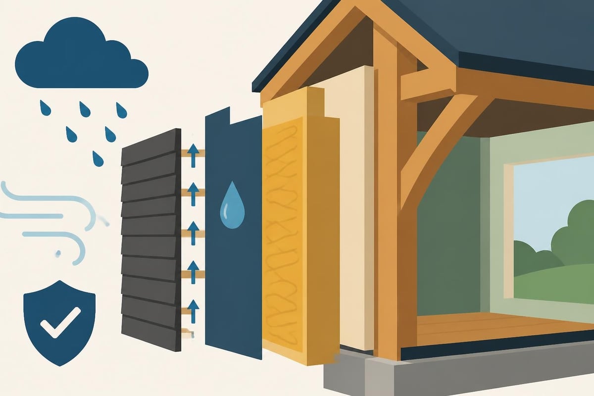 Timber frame weatherproofing layers