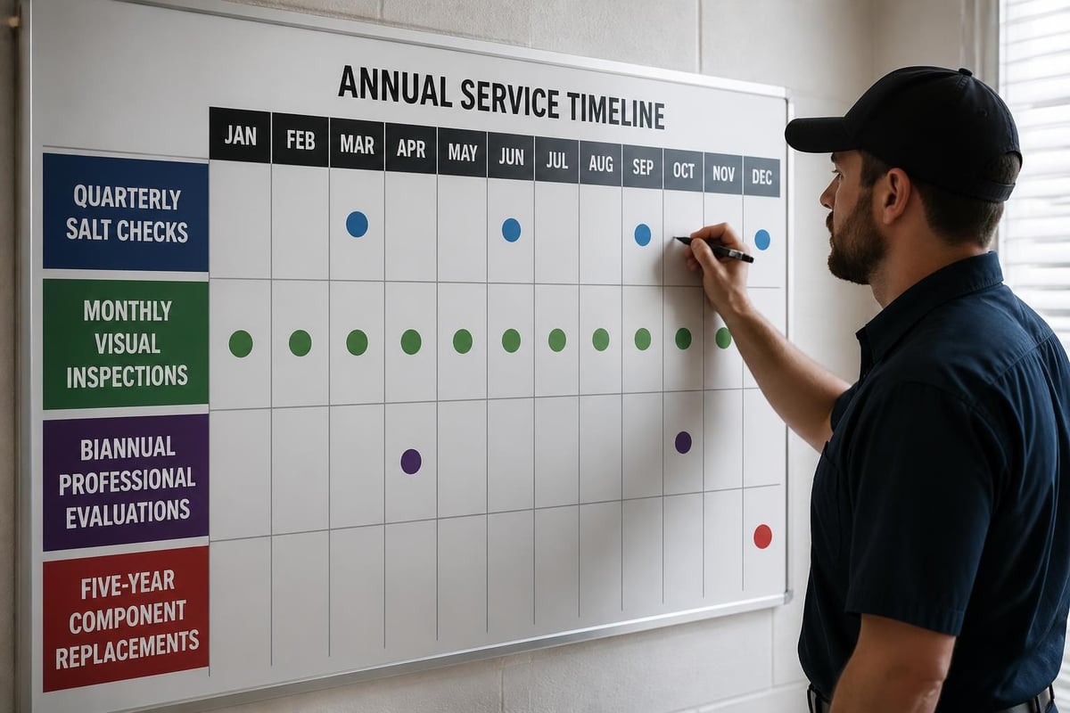 Water conditioner maintenance schedule