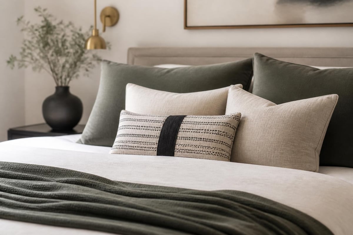Throw and cushion arrangement