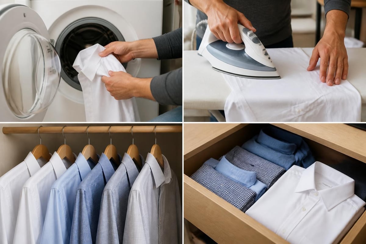 Bespoke shirt care routine