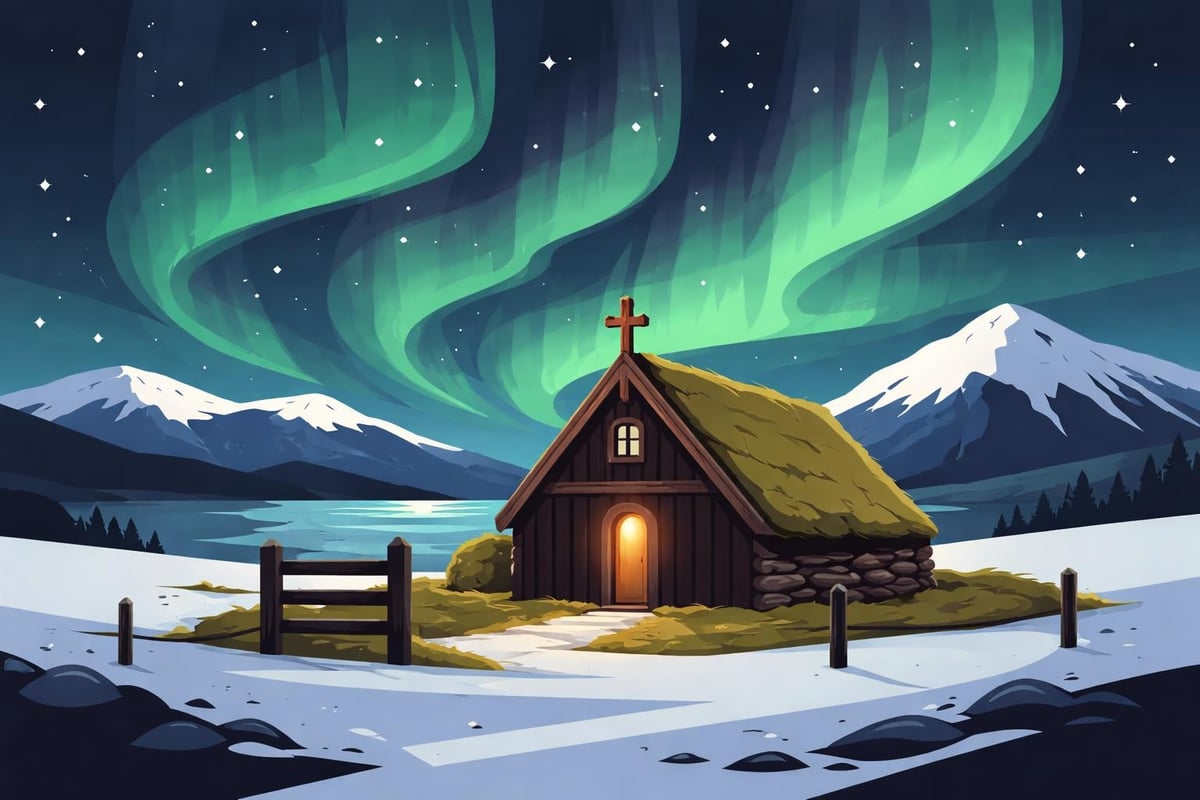 Northern lights photography setup