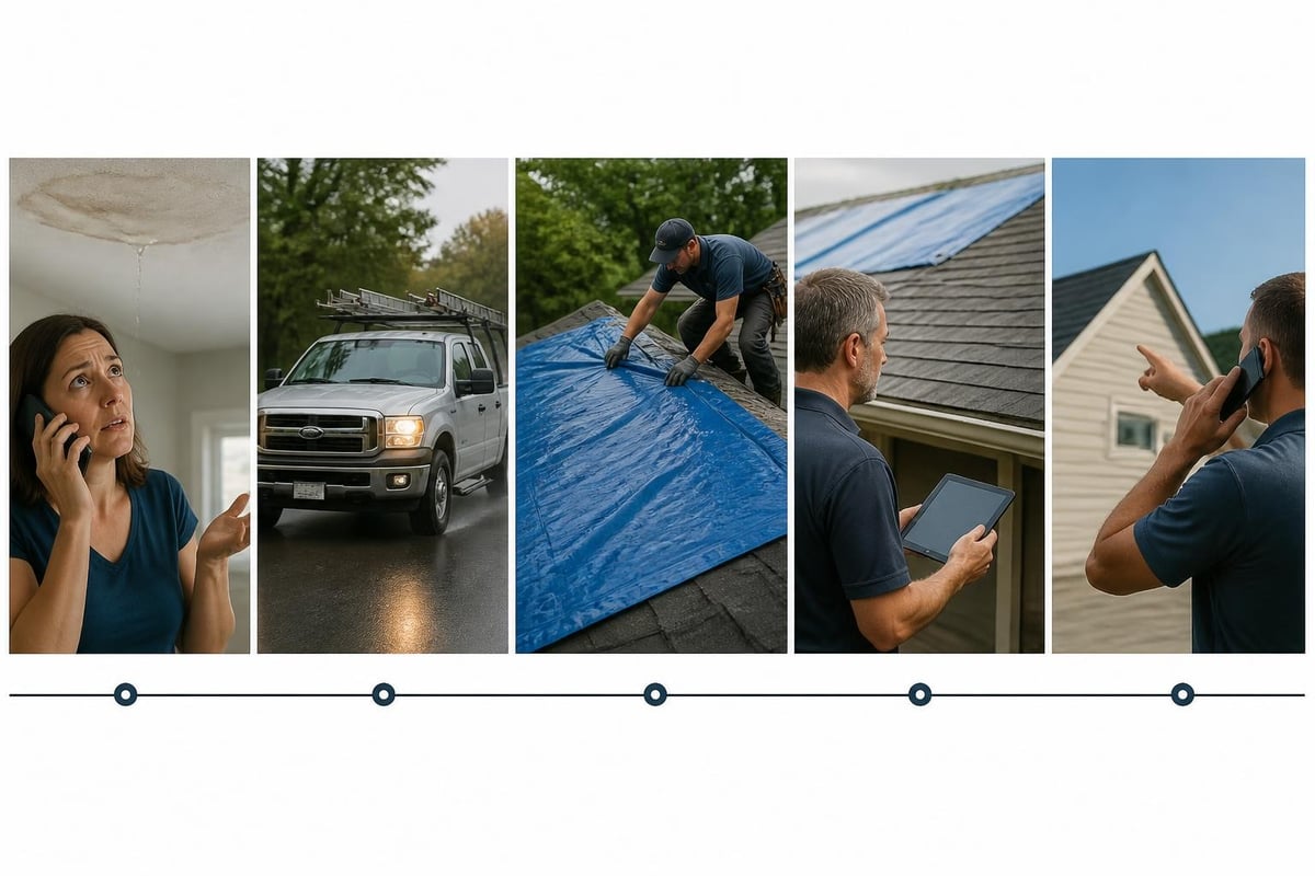 Emergency roof repair response