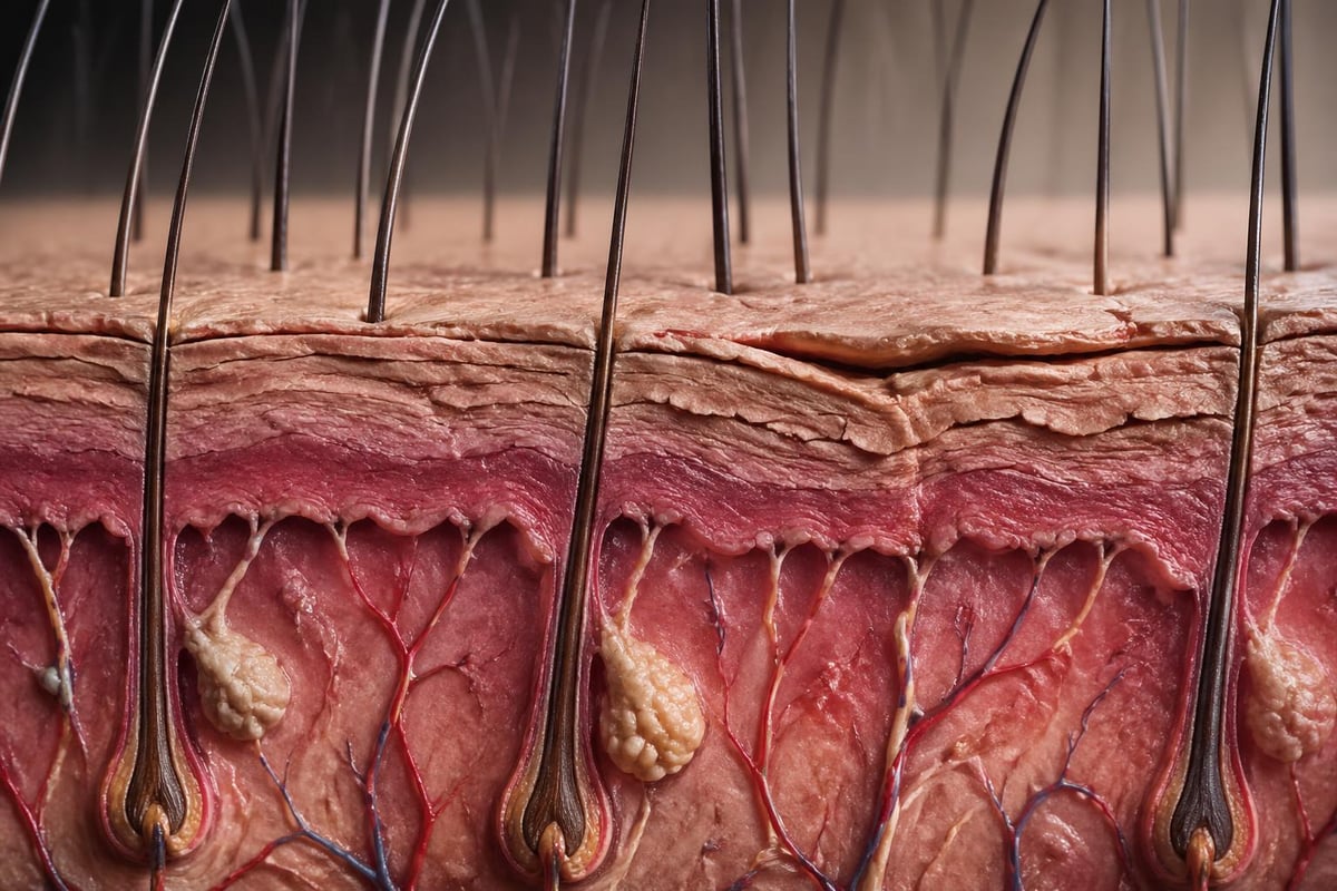 Skin barrier breakdown under beard