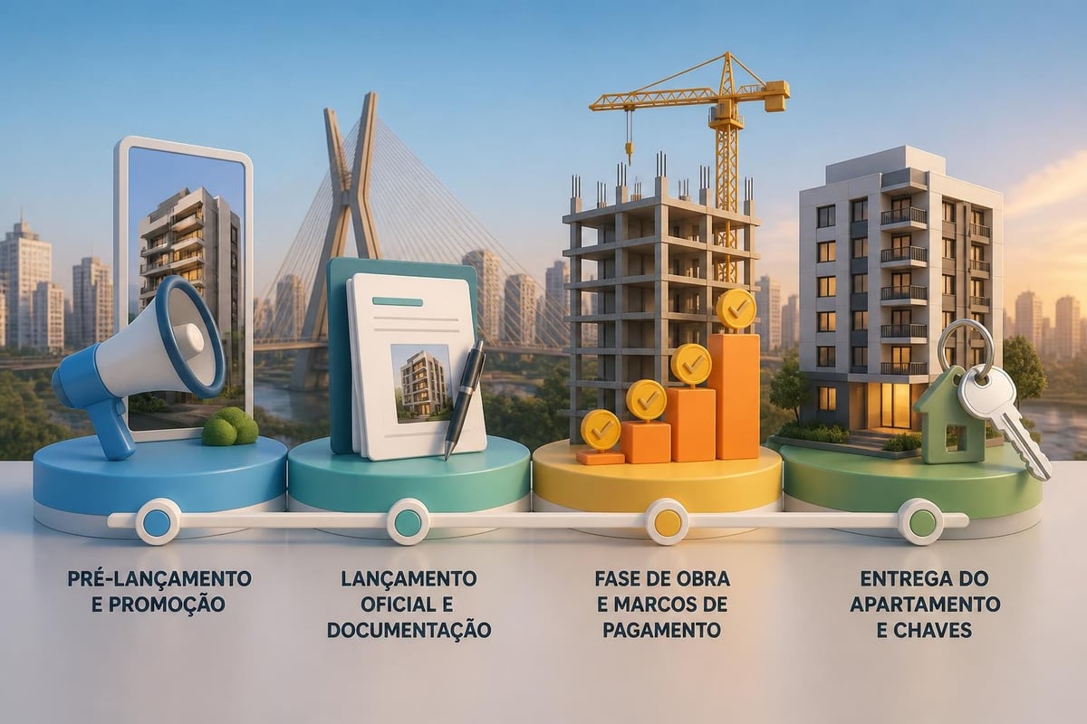 Fases de lançamento imobiliário