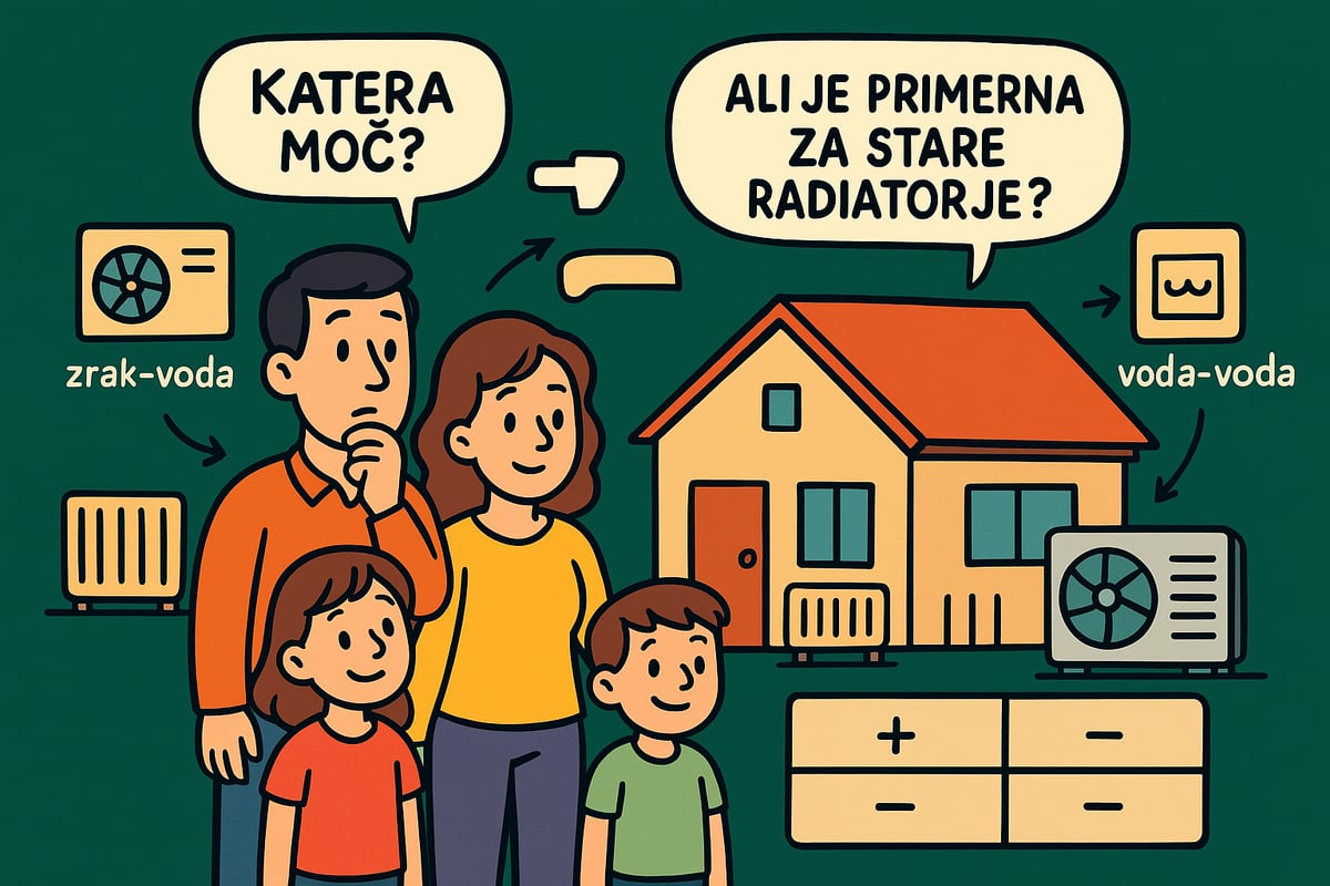 Ključni koraki pri izbiri toplotne črpalke za radiatorsko ogrevanje