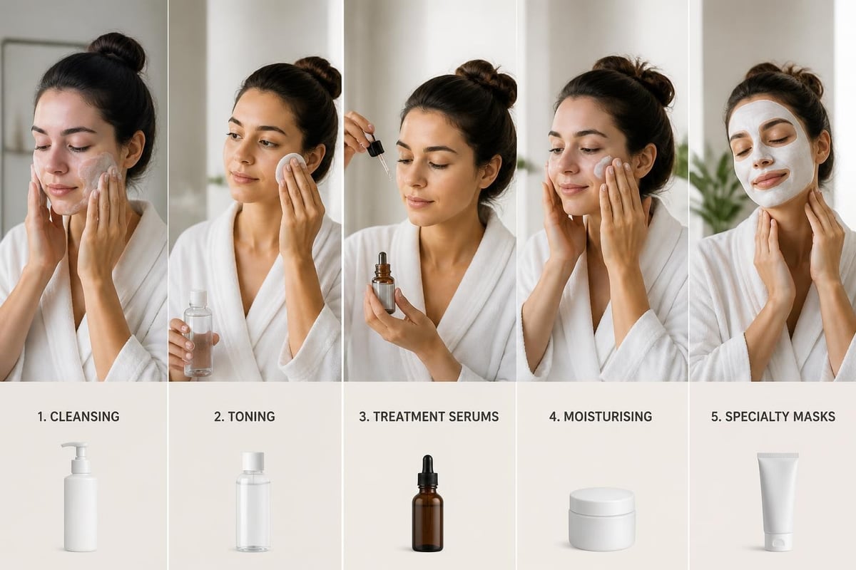 Skincare routine categories