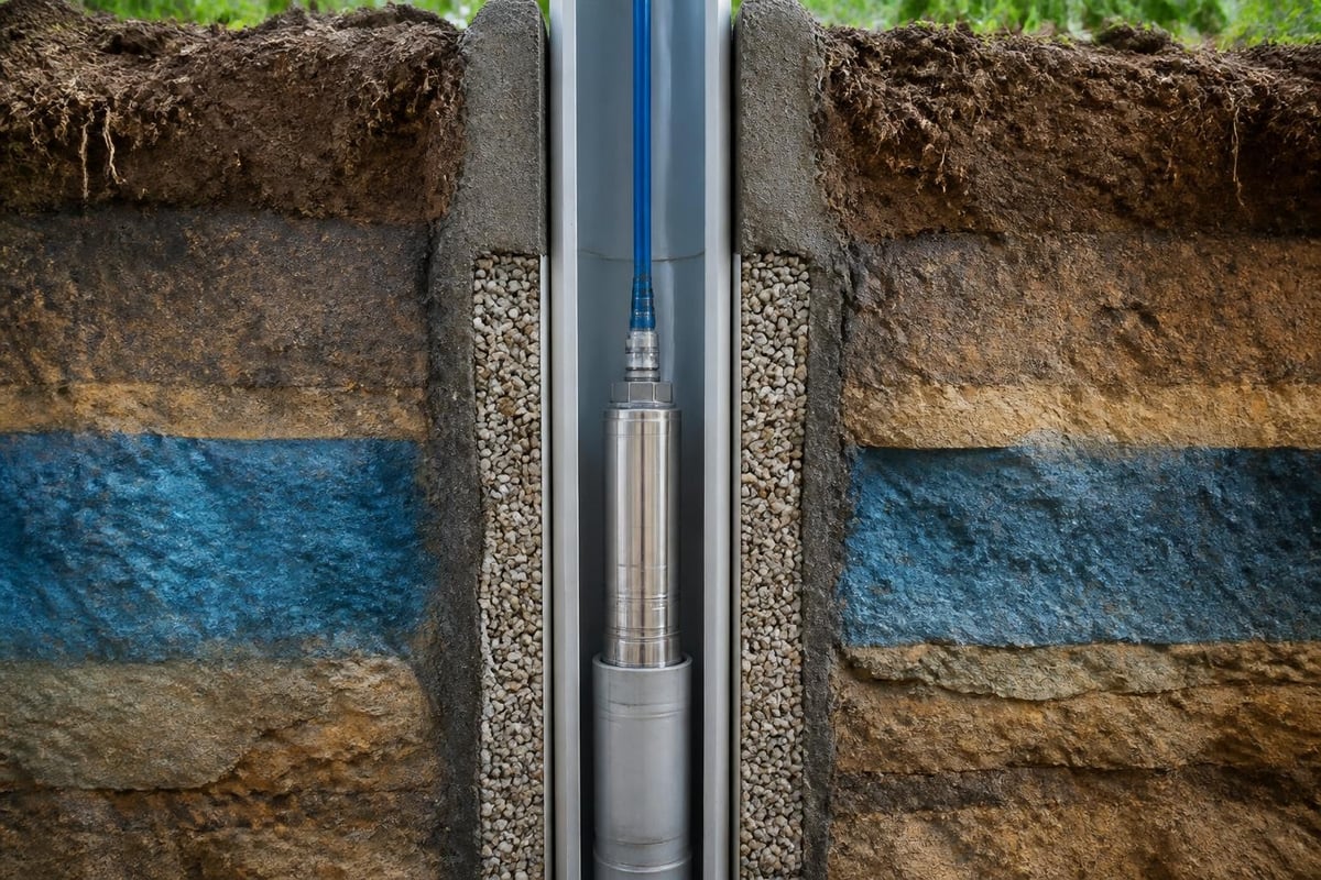 Borehole water system components
