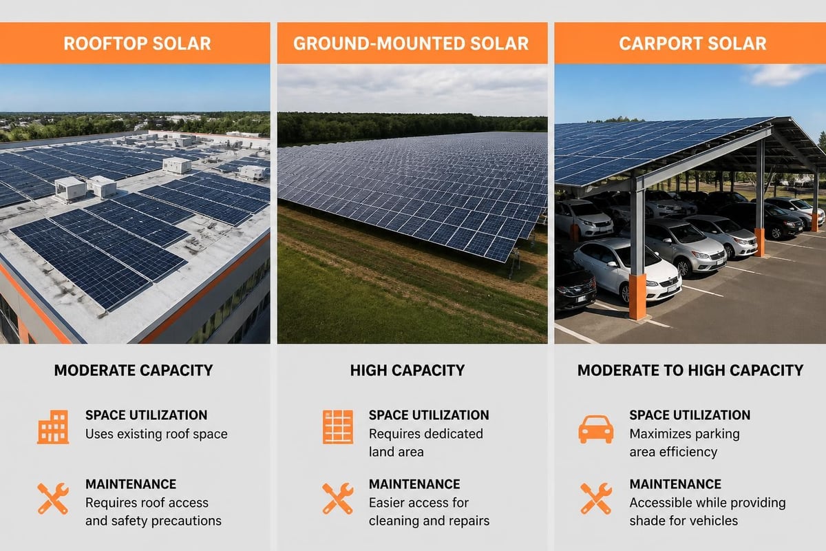 Solar installation types comparison