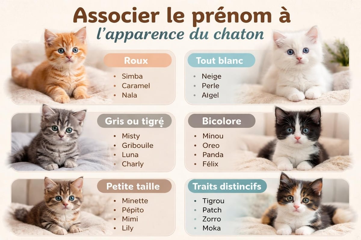 Pawtounes - Noms de Chatons : Choisir le Prénom Parfait - Correspondance nom-apparence