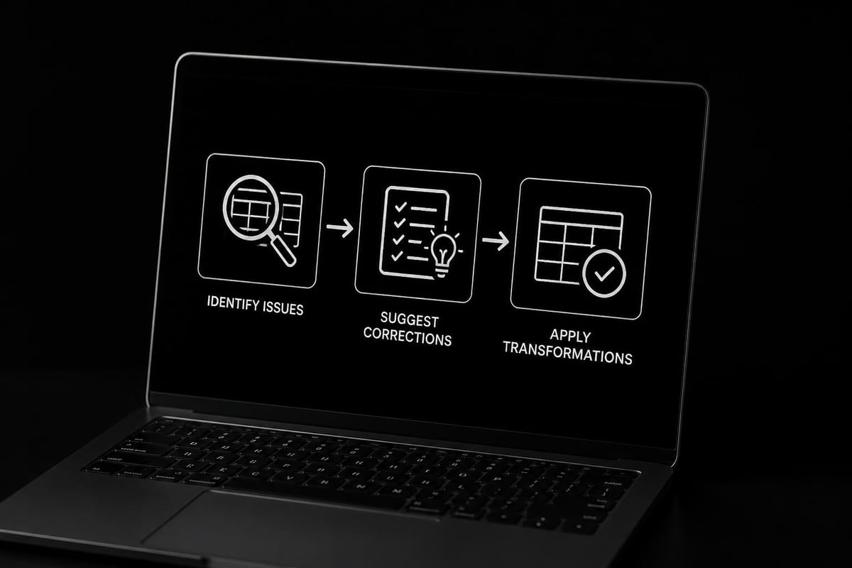 Copilot data cleaning workflow