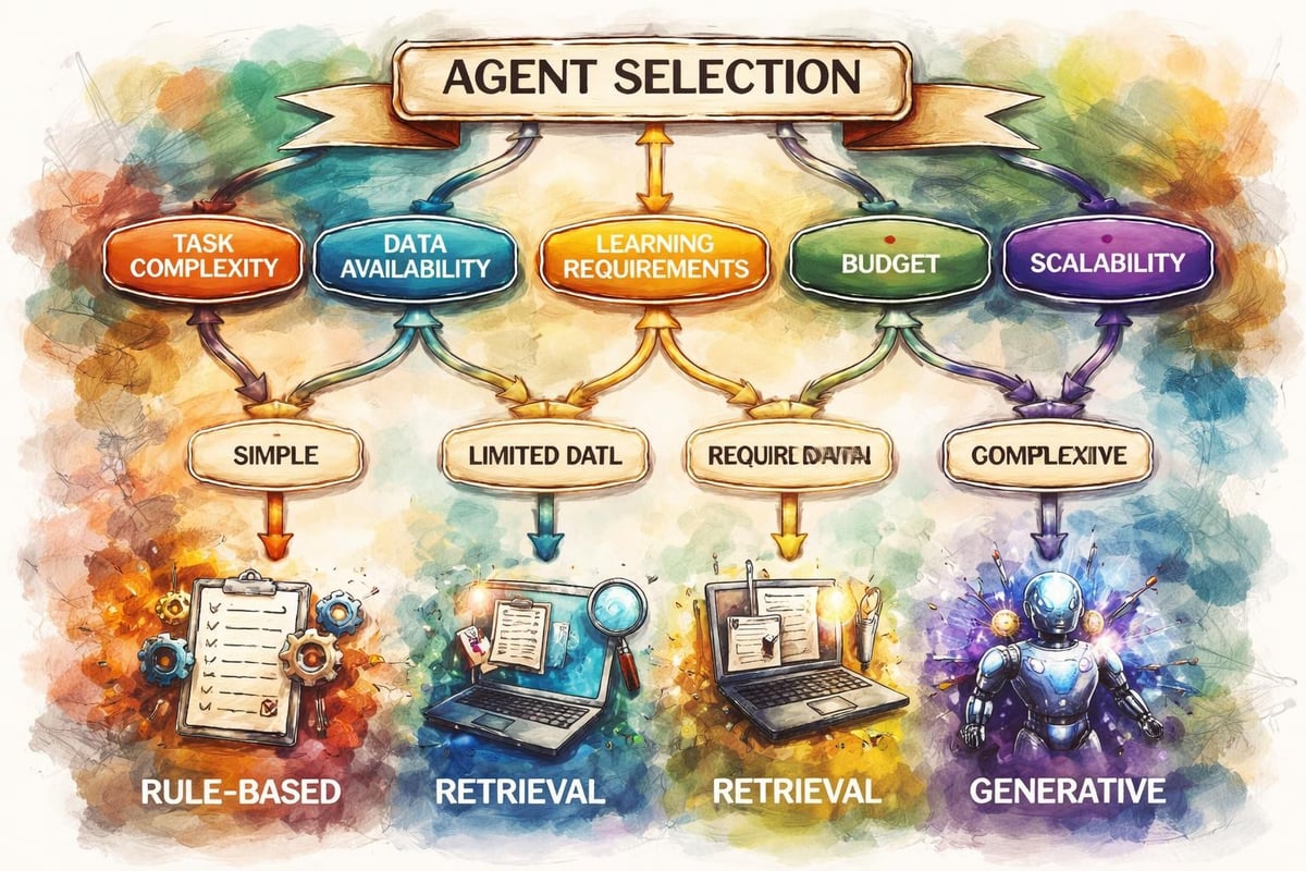 Decision framework for agent selection