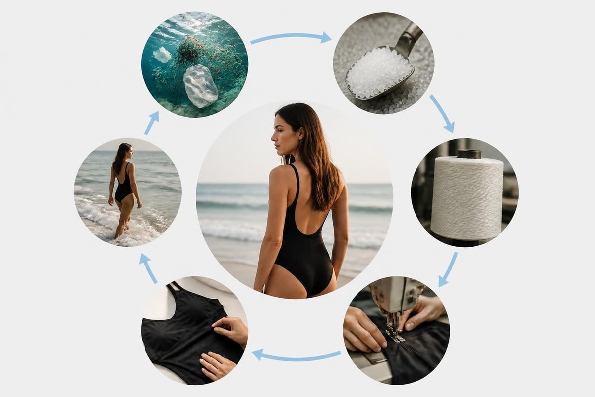 Sustainable swimwear production cycle