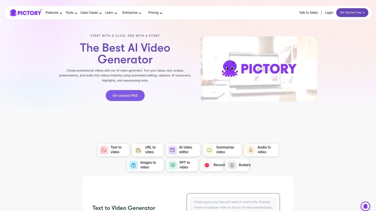 9 Powerful Video Creator AI Free Tools to Try in 2026 - Pictory