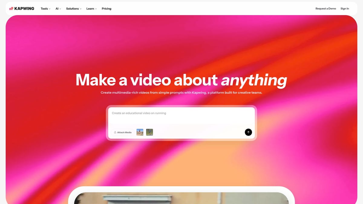 9 Powerful Video Creator AI Free Tools to Try in 2026 - Kapwing