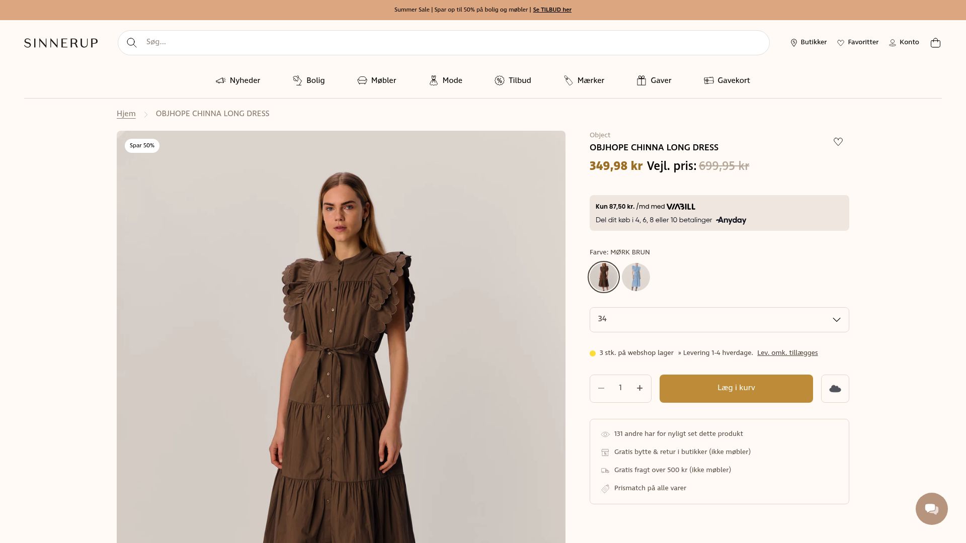 7 Bedste Tøj På Tilbud Du Skal Se i 2025 - Object OBJHOPE Chinna Long Dress – 349,98 kr. (Sinnerup)