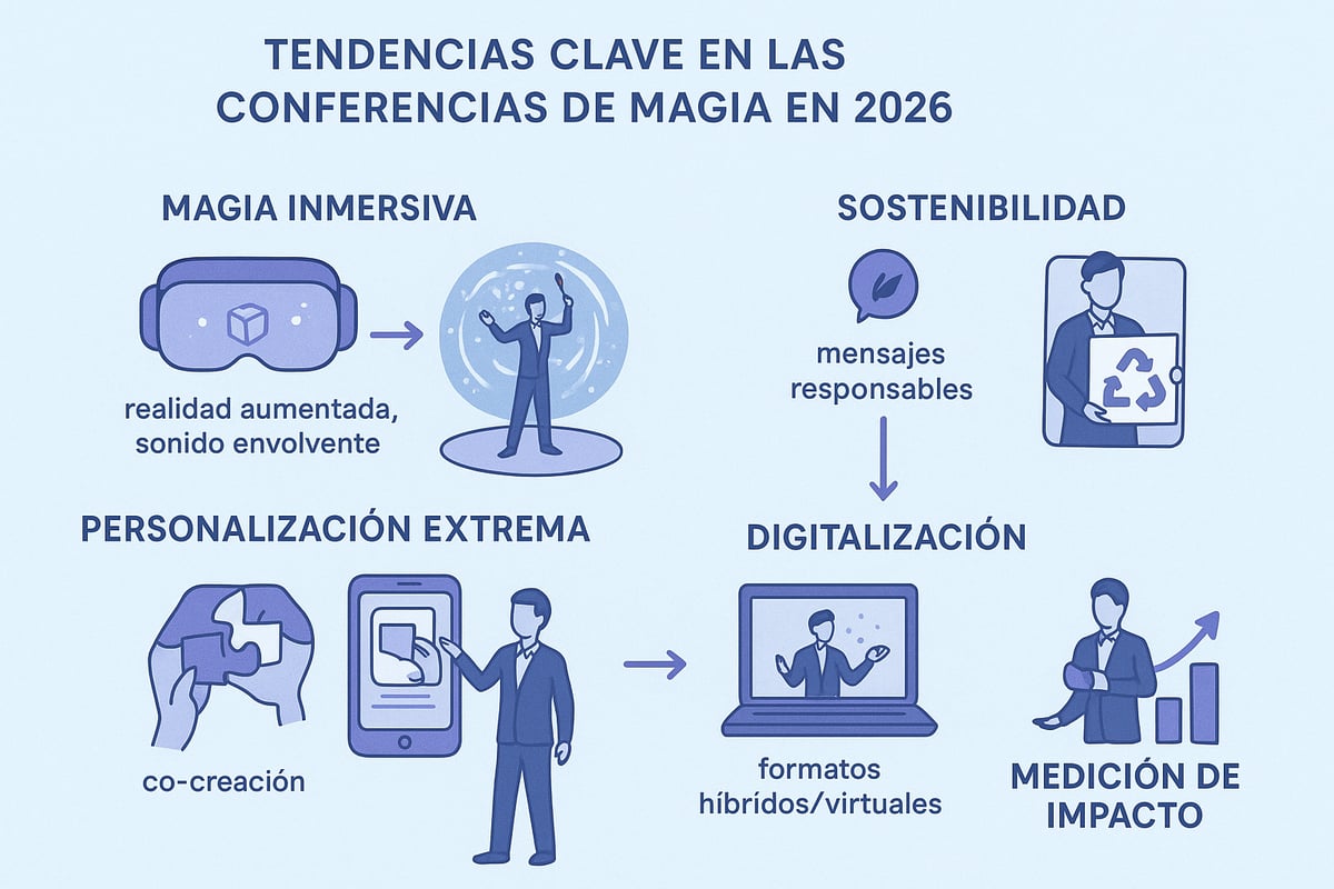 Tendencias y novedades en conferencias con magia para 2026