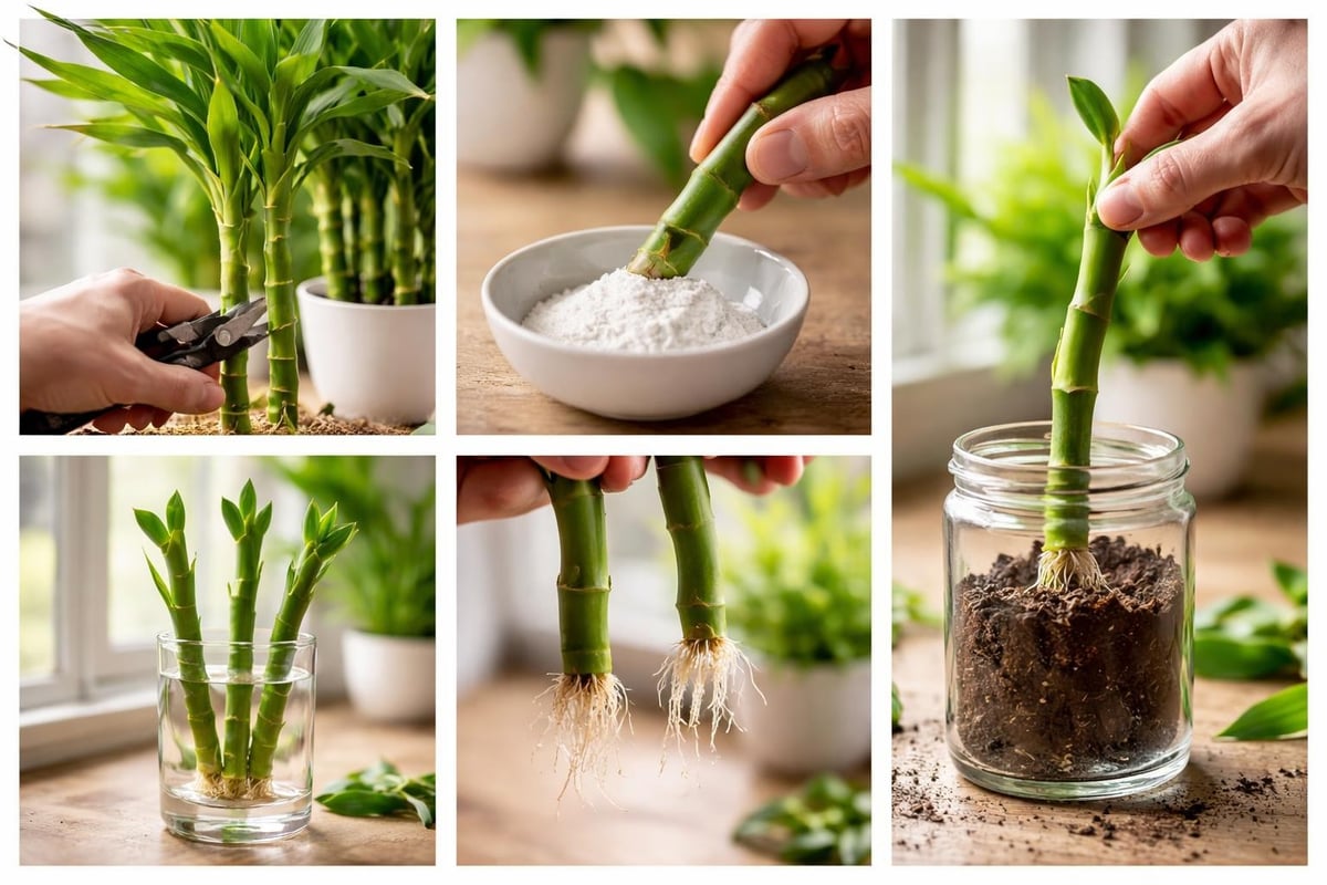 Lucky bamboo propagation steps