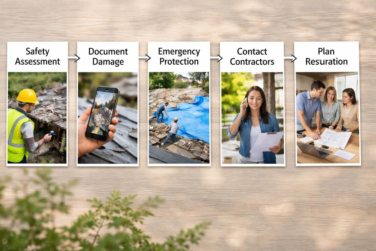 Emergency response timeline after storm damage