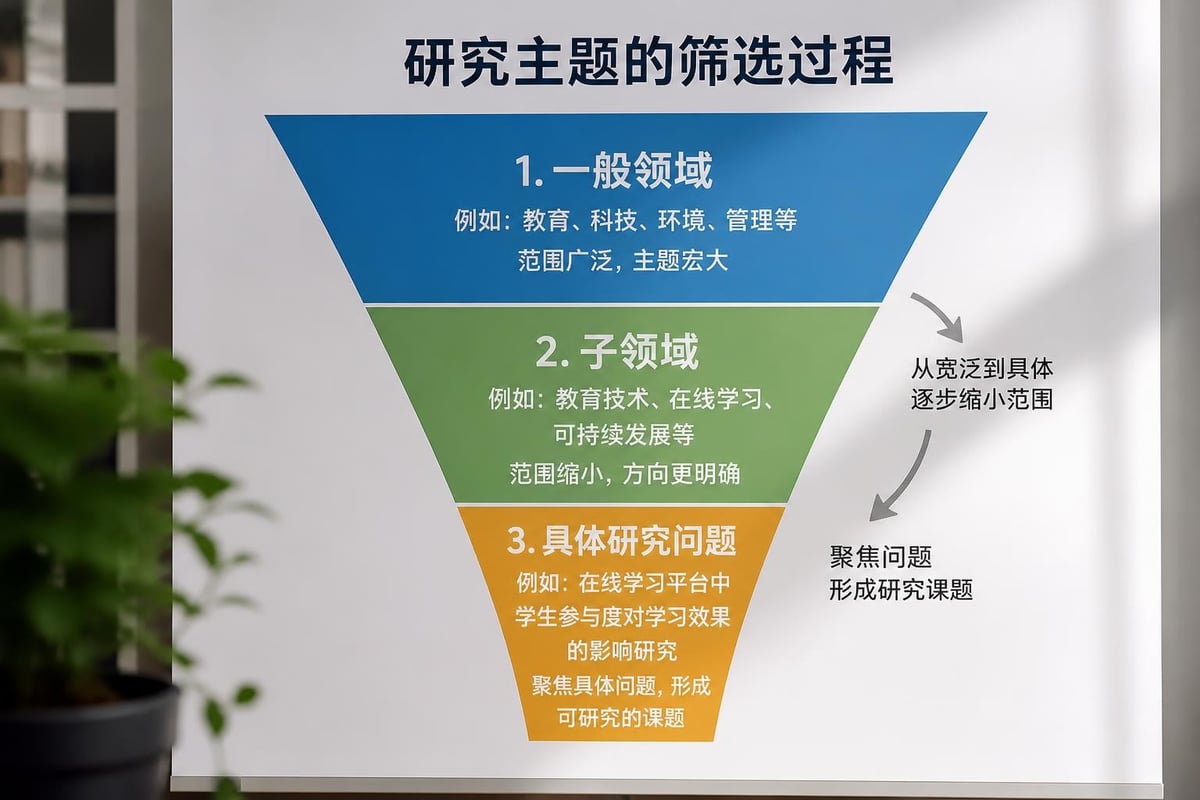 Research topic narrowing process