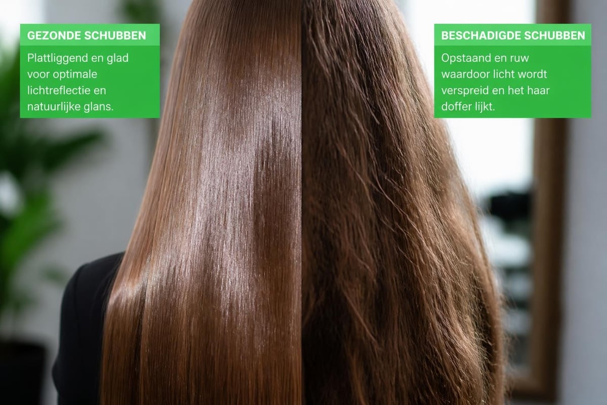 Haarstructuur en lichtreflectie