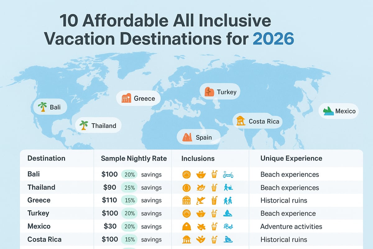 10 Affordable All Inclusive Vacation Destinations for 2026