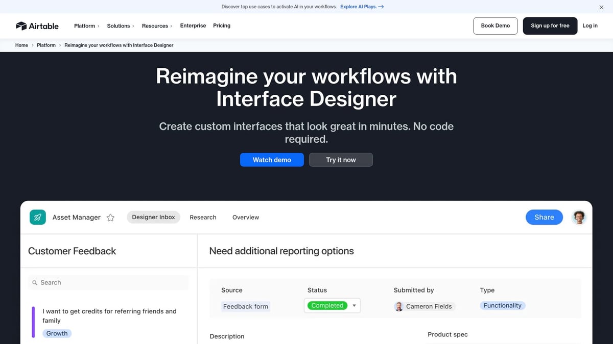 10 Inspiring SaaS Landing Designs to Boost Conversions in 2025 - Airtable