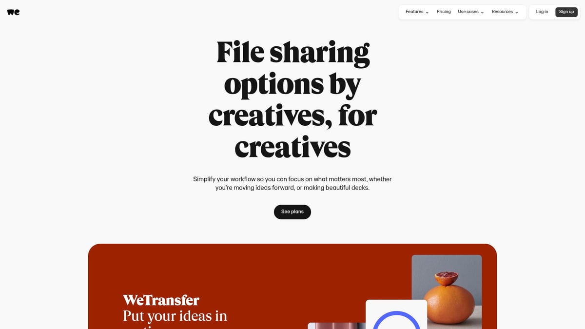 10 Inspiring SaaS Landing Designs to Boost Conversions in 2025 - WeTransfer