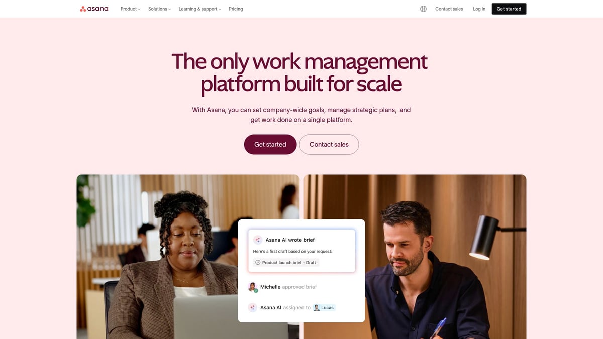 10 Inspiring SaaS Landing Designs to Boost Conversions in 2025 - Asana Product