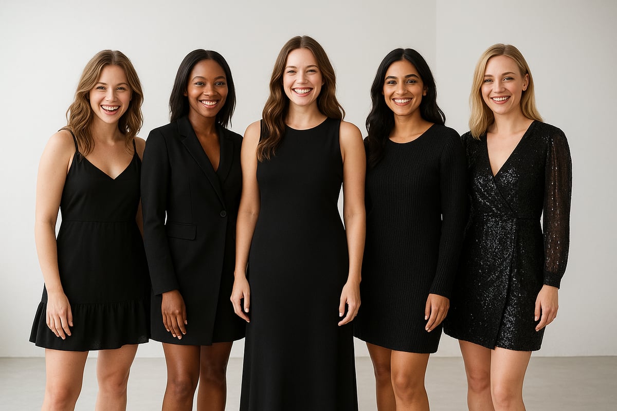 Overzicht van de populairste zwarte jurken modellen in 2025