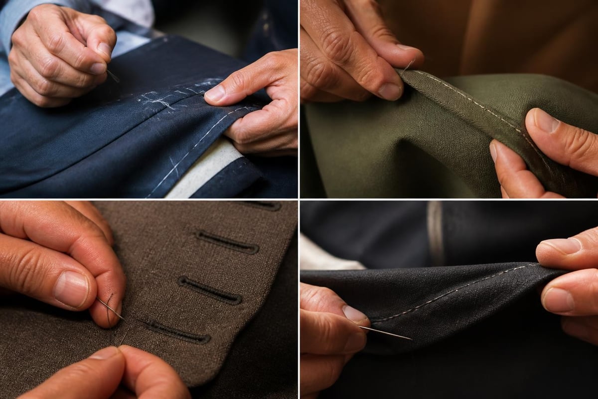 Hand-sewing craftsmanship details