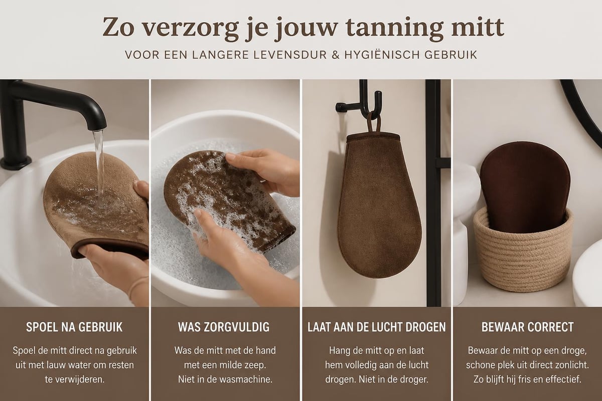 Tanning mitt maintenance