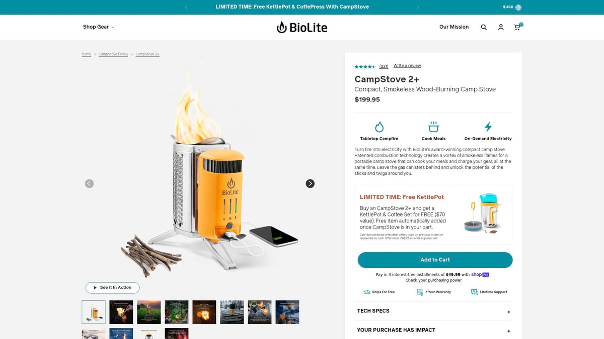 9 Essential Portable Camping Gear Picks for 2026 Adventures - BioLite CampStove 2+