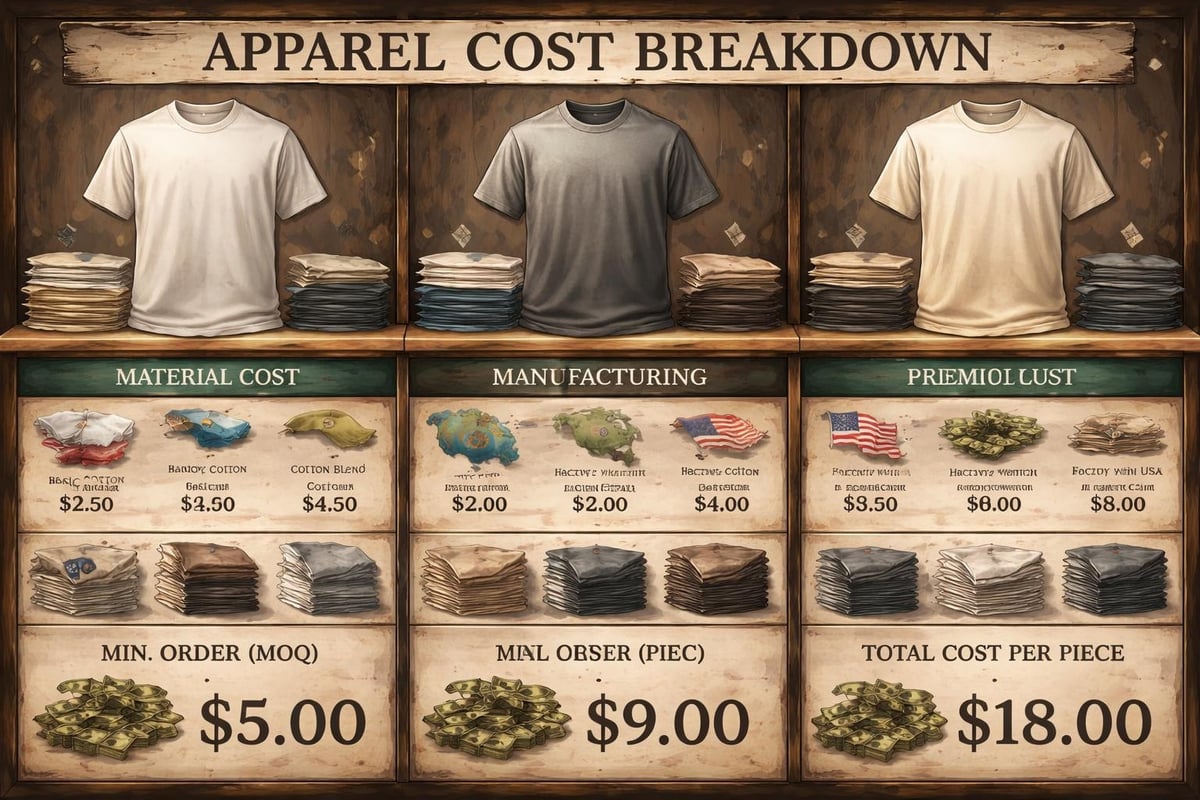 Blank clothing pricing strategy