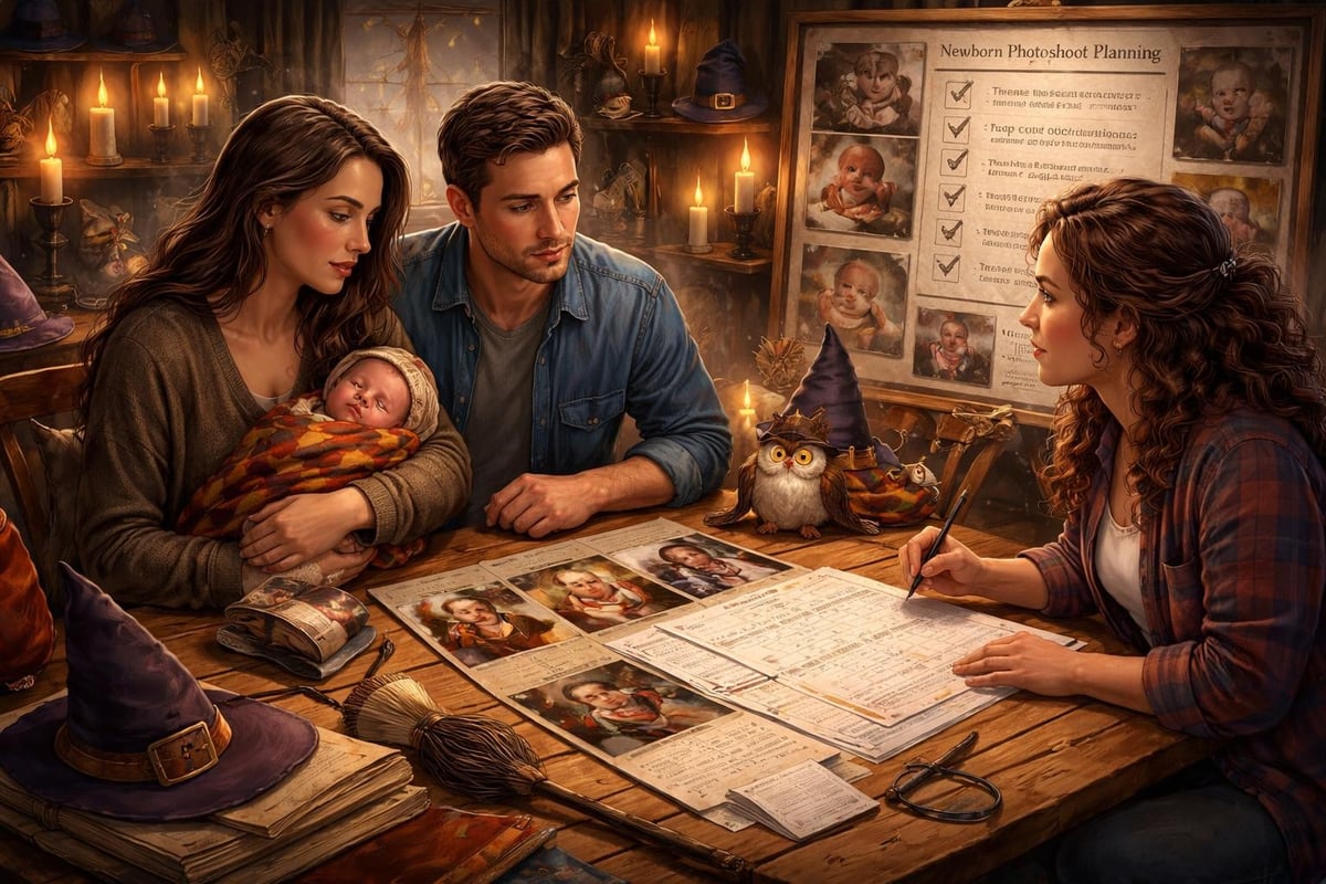 Planning stages for themed newborn photography