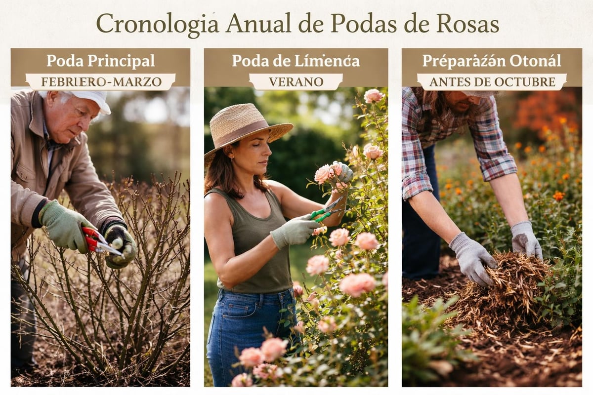 Calendario de poda de rosas