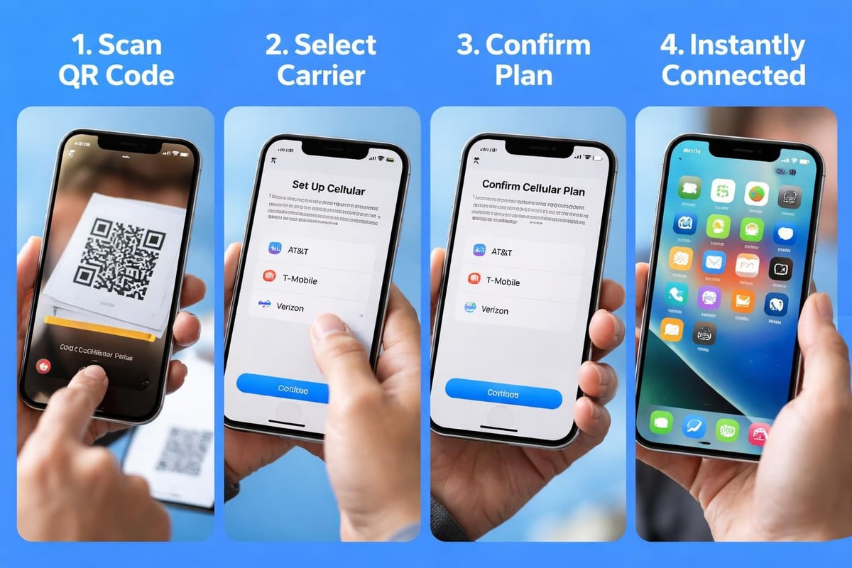 IPhone 13 eSIM activation process
