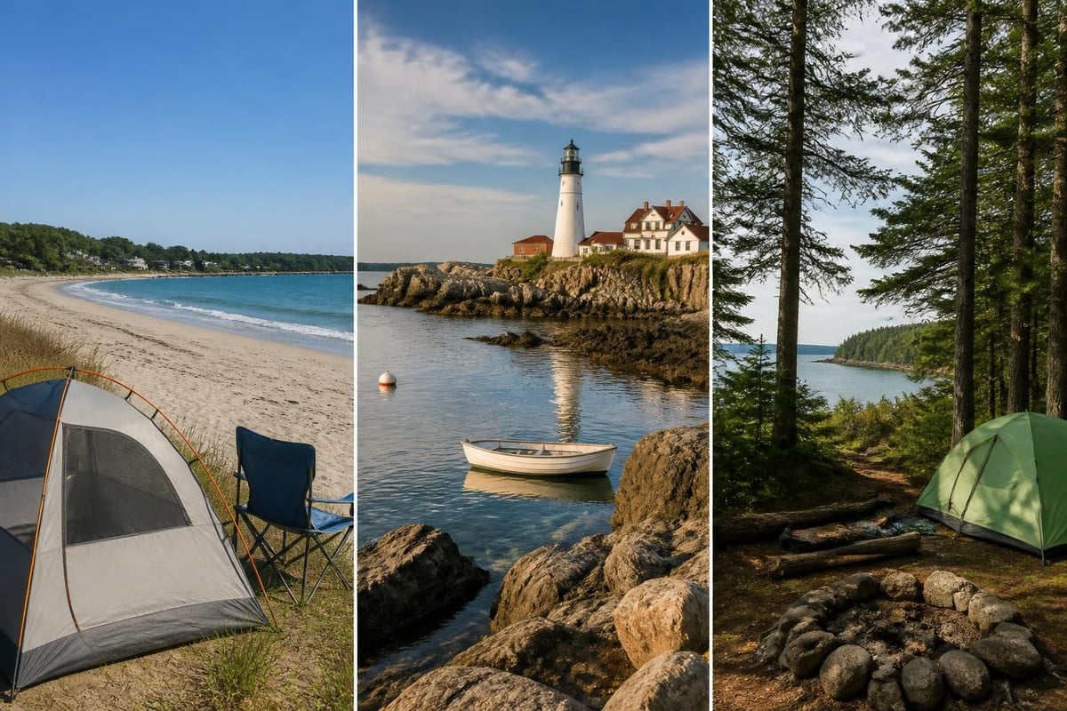 Maine coastal camping regions