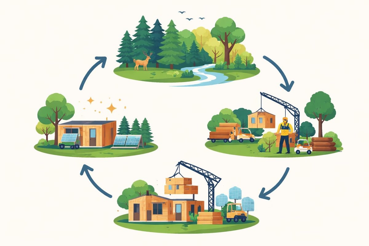 Sustainable timber sourcing cycle