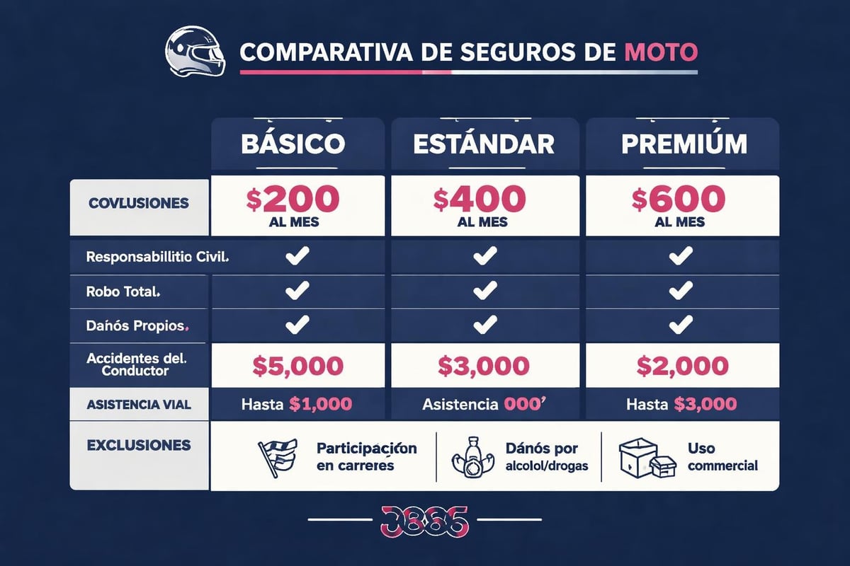 Rastreadores de Seguros: Guía Completa 2026 2 Comparación de pólizas de moto
