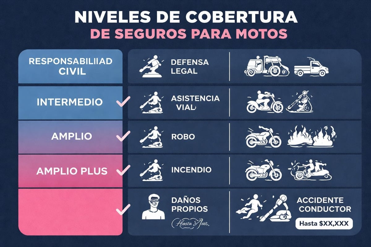 Rastreadores de Seguros: Guía Completa 2026 4 Niveles de cobertura en seguros