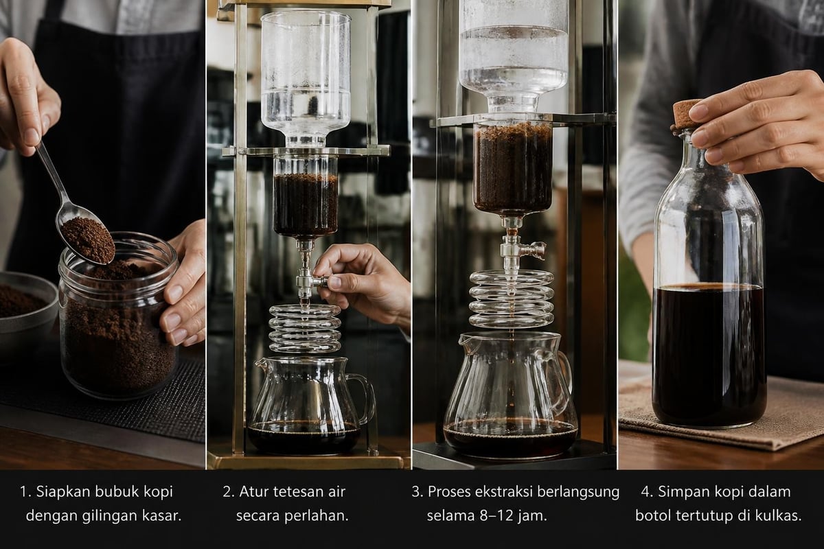 Cold drip brewing steps