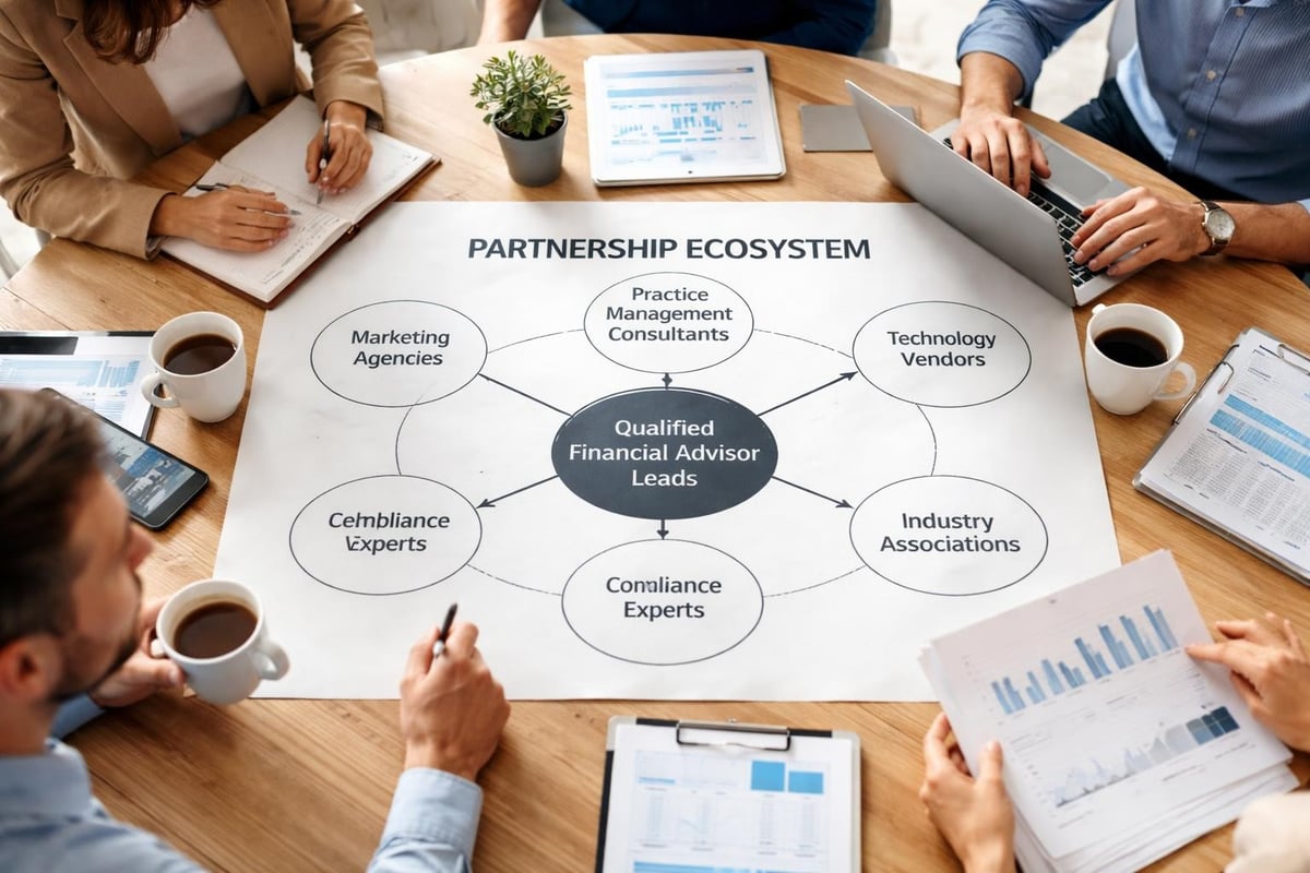 Marketing Agency Lead Generation for Financial Advisors Partnership ecosystem