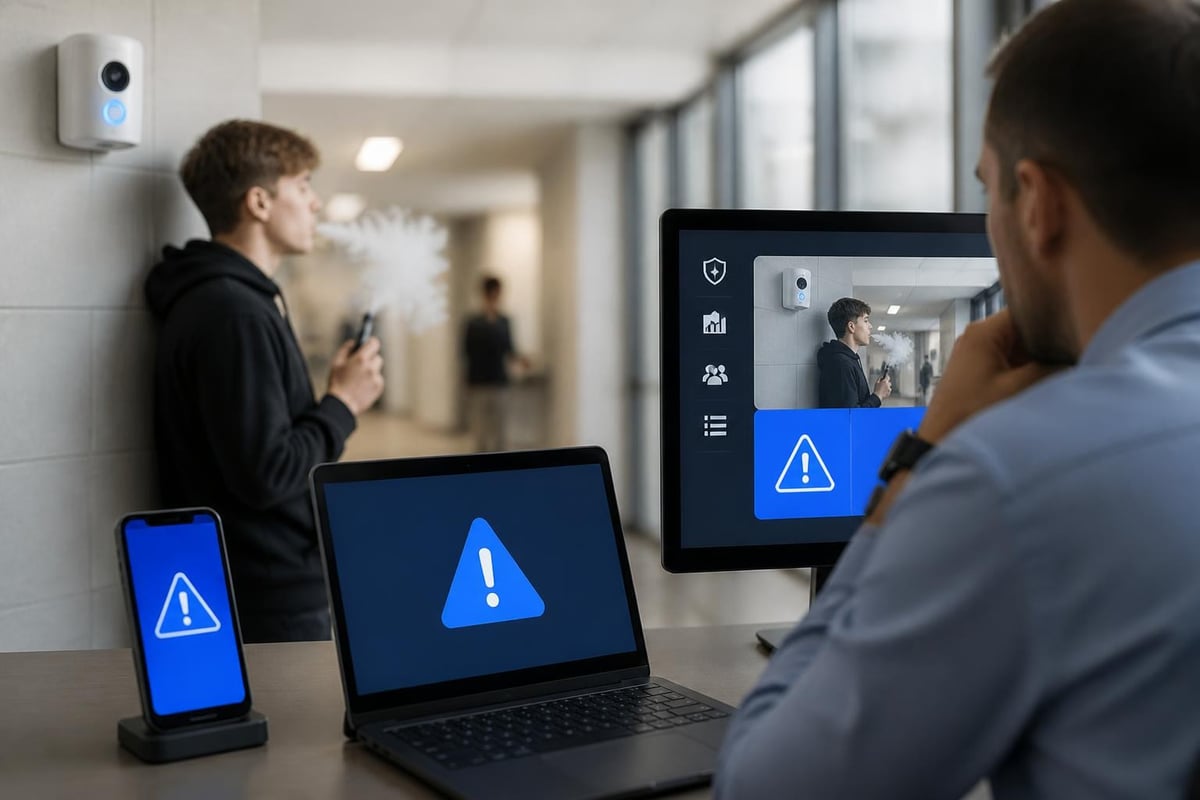 Real-time vape detection monitoring