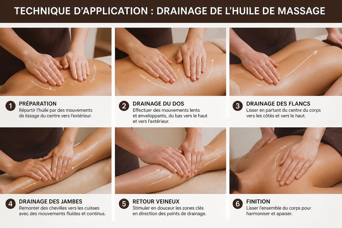 Professional massage oil application