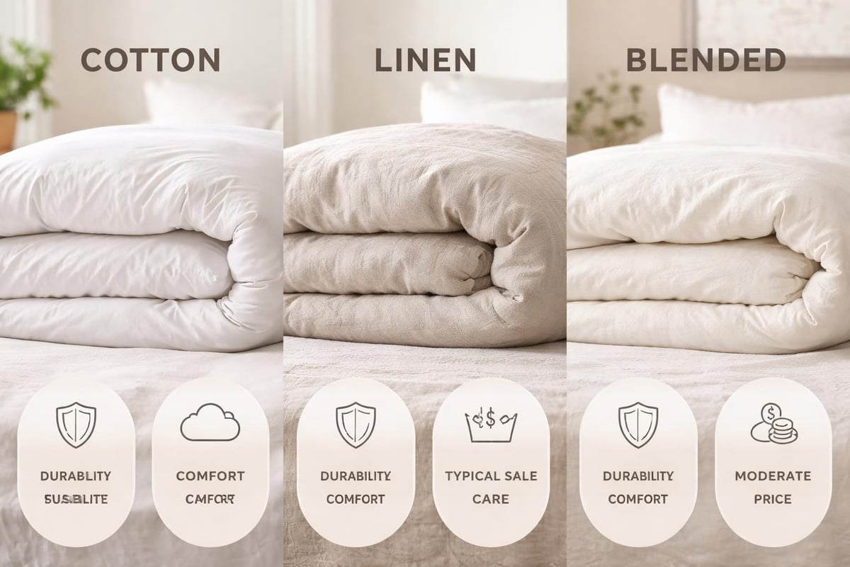 Duvet cover material comparison