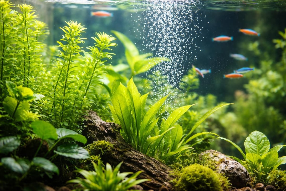 Aquatic plants filtering water