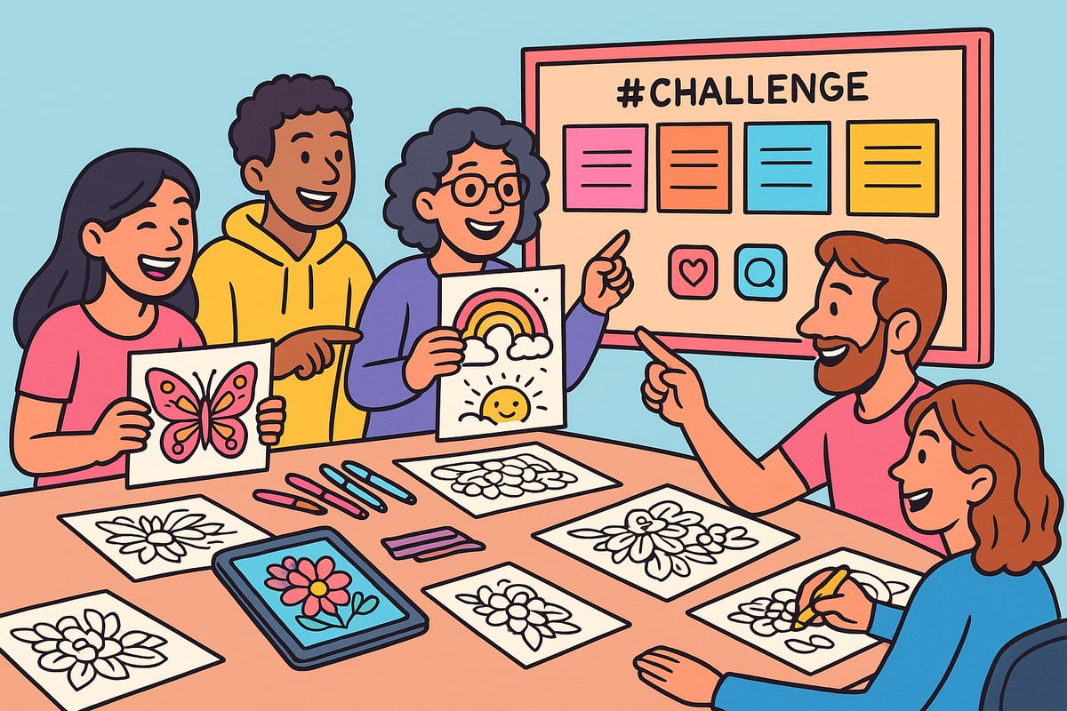 How to Stay Inspired: Joining Coloring Communities and Challenges