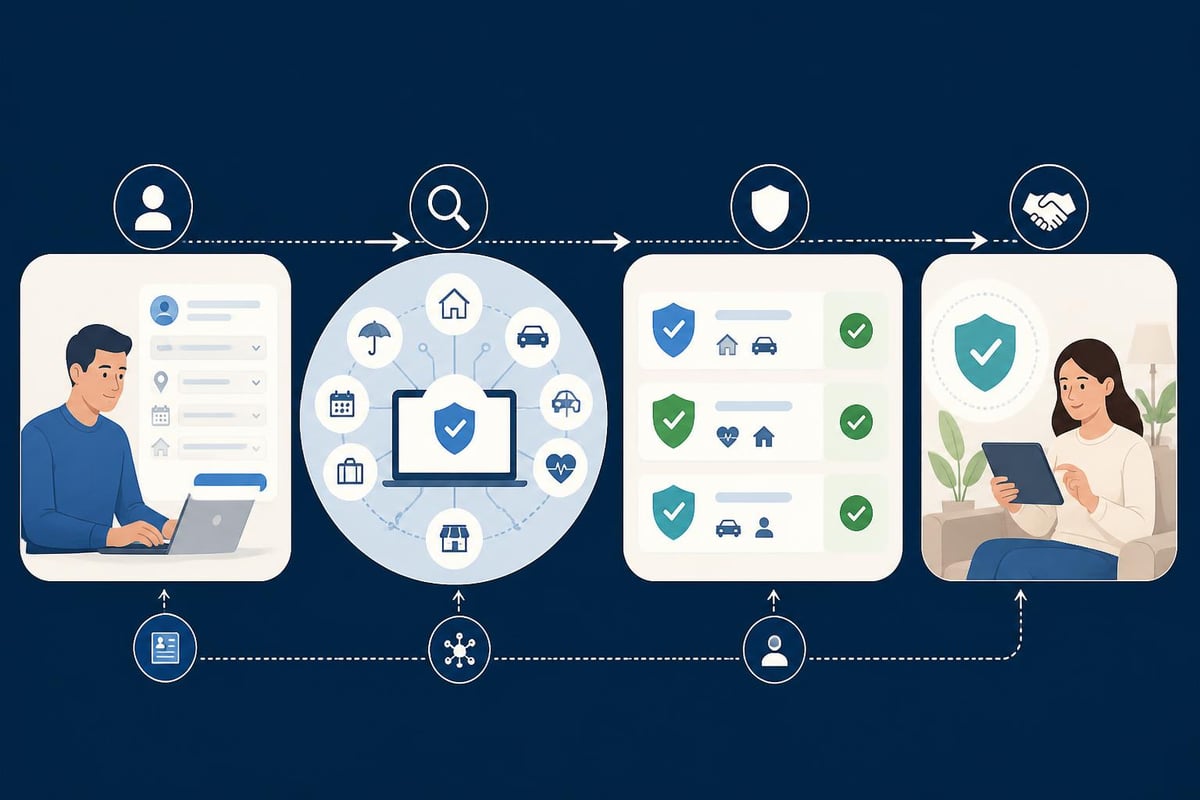 Proceso de comparaci&oacute;n digital de seguros